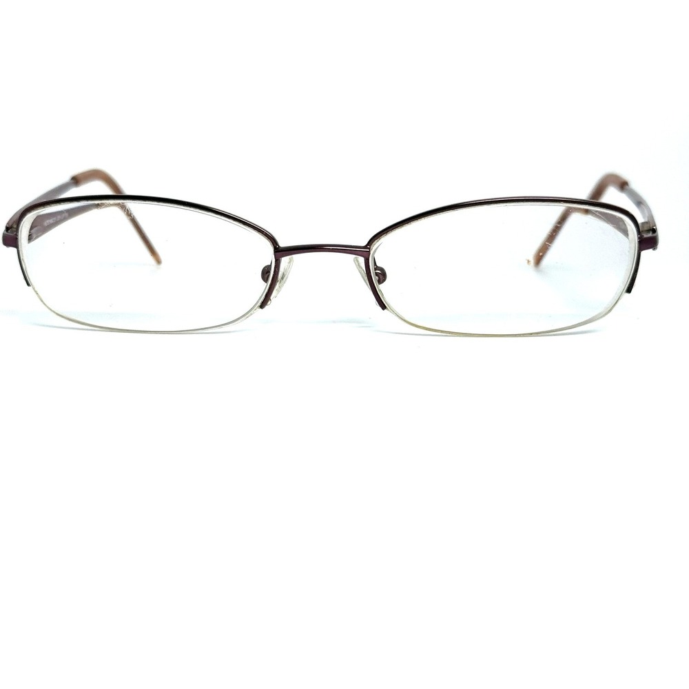 Adensco Joy JJF 135 Eyeglasses Burgundy Oval Semi Rimless Frames 50 18 135